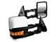 Powered Heated Towing Mirrors with Amber LED Turn Signals; Chrome (99-02 Sierra 1500)