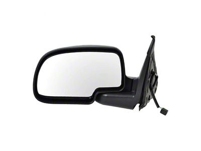 Powered Mirror; Flat Black; Driver Side (99-02 Sierra 1500)