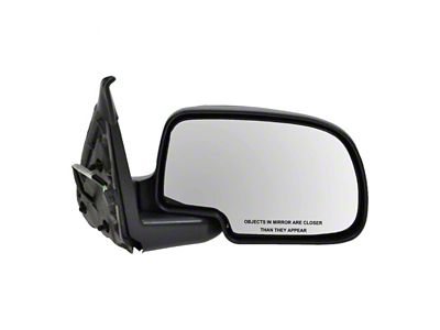 Powered Mirror; Flat Black; Passenger Side (99-02 Sierra 1500)