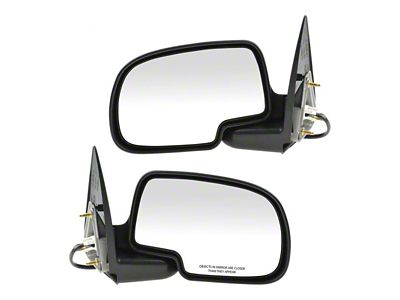 Powered Mirrors; Gloss Black (99-02 Sierra 1500)