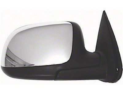 Replacement Powered Non-Heated Foldaway Side Mirror; Passenger Side; Chrome Cap (99-02 Sierra 1500)