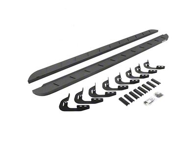 Go Rhino RB10 Slim Running Boards; Protective Bedliner Coating (14-18 Sierra 1500 Double Cab)