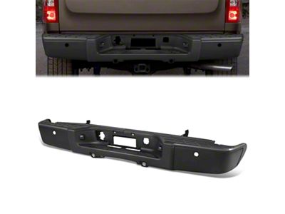 Rear Bumper; Pre-Drilled for Backup Sensors; Black (07-13 Sierra 1500)