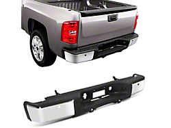 Rear Bumper; Pre-Drilled for Backup Sensors; Chrome (07-13 Sierra 1500)