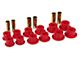 Rear Leaf Spring Bushing Kit; Red (99-14 Sierra 1500)