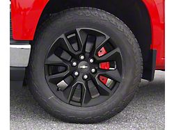 Brake Caliper Covers; Red; Front and Rear (2021 Sierra 1500)