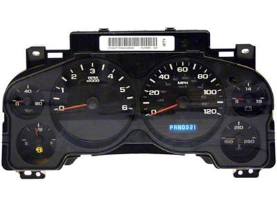 Remanufactured Instrument Cluster; 6-Gauge (07-09 Sierra 1500; 10-12 4.8L Sierra 1500)