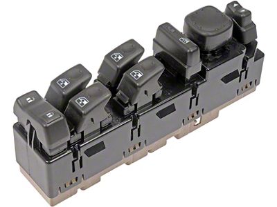 Remanufactured Power Window Switch; Front Driver Side; 8-Button (04-06 Sierra 1500 Crew Cab)