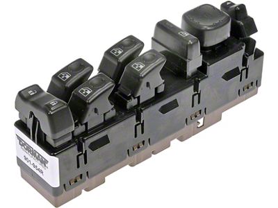 Remanufactured Power Window Switch; Front Driver Side; 8-Button (04-05 Sierra 1500 Crew Cab)