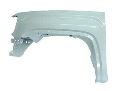 Replacement Aftermarket Fender; Driver Side; Abalone White Pearl (14-18 Sierra 1500)