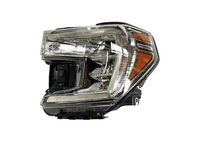 Replacement Headlight; Chrome Housing; Clear Lens; Driver Side (19-21 Sierra 1500; 2022 Sierra 1500 Limited)