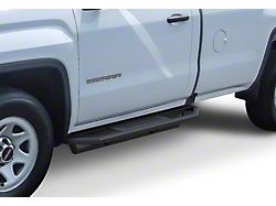 Rocker Armor Side Step Bars; Matte Black (07-18 Sierra 1500 Regular Cab)