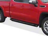 Rocker Armor Side Step Bars; Matte Black (19-25 Sierra 1500 Double Cab)