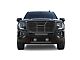 Rugged Heavy Duty Grille Guard with 5.30-Inch Black Round Flood LED Lights; Black (19-21 Sierra 1500, Excluding Denali; 2022 Sierra 1500 Limited, Excluding Denali)