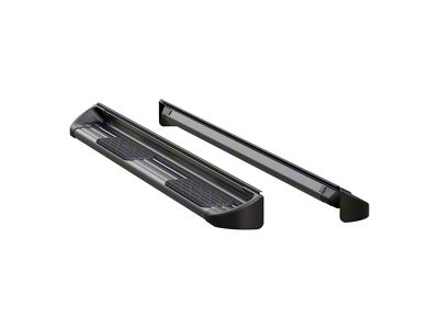 Stainless Side Entry Running Boards; Textured Black (19-24 Sierra 1500 Crew Cab)