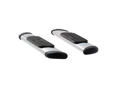 Regal 7-Inch Oval Side Step Bars without Mounting Brackets; Polished Stainless (99-18 Sierra 1500 Regular Cab)