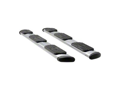 Regal 7-Inch Oval Side Step Bars without Mounting Brackets; Polished Stainless (14-18 Sierra 1500 Crew Cab w/ 6.50-Foot Standard Box)