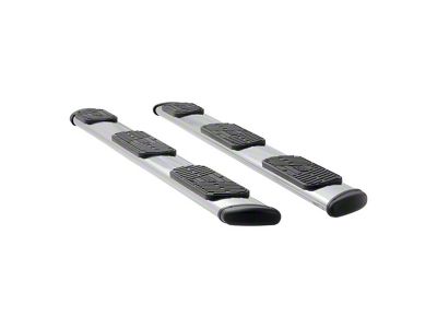 Regal 7-Inch Oval Side Step Bars without Mounting Brackets; Polished Stainless (14-24 Sierra 1500 Crew Cab w/ 6.50-Foot Standard Box)