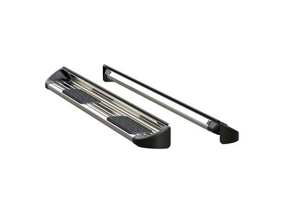 Stainless Side Entry Running Boards without Mounting Brackets; Polished (19-24 Sierra 1500 Crew Cab)