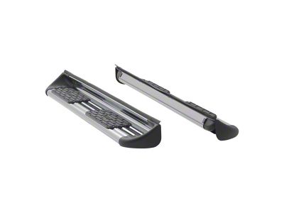 Stainless Side Entry Running Boards without Mounting Brackets; Polished (14-18 Sierra 1500 Double Cab)