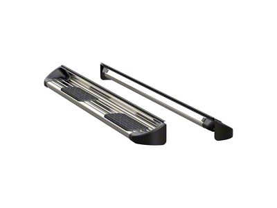 Stainless Side Entry Running Boards without Mounting Brackets; Polished (19-24 Sierra 1500 Double Cab)