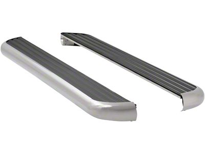 MegaStep 6.50-Inch Running Boards; Polished Stainless (19-24 Sierra 1500 Crew Cab)