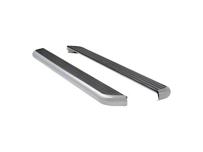 MegaStep 6.50-Inch Running Boards without Mounting Brackets; Polished Stainless (99-06 Sierra 1500 Extended Cab w/ 8-Foot Long Box; 14-24 Sierra 1500 Crew Cab w/ 6.50-Foot Standard Box)