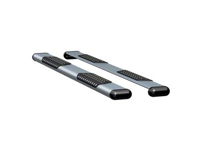 O-Mega II 6-Inch Oval Side Step Bars without Mounting Brackets; Silver (99-18 Sierra 1500 Regular Cab w/ 6.50-Foot Standard Box; 99-24 Sierra 1500 Extended/Double Cab)
