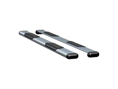 O-Mega II 6-Inch Oval Side Step Bars without Mounting Brackets; Silver (99-18 Sierra 1500 Regular Cab w/ 8-Foot Long Box; 07-18 Sierra 1500 Extended, Double Cab w/ 5.80-Foot Short Box; 04-25 Sierra 1500 Crew Cab)