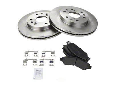 Semi-Metallic 6-Lug Brake Rotor and Pad Kit; Front (05-06 Sierra 1500 w/ Rear Drum Brakes)