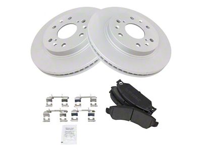 Semi-Metallic 6-Lug Brake Rotor and Pad Kit; Front (05-06 Sierra 1500 w/ Rear Drum Brakes)