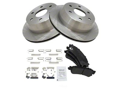 Semi-Metallic 6-Lug Brake Rotor and Pad Kit; Rear (99-06 Sierra 1500 w/ 12.80-Inch Rotors)