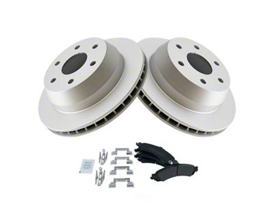 Semi-Metallic 6-Lug Brake Rotor and Pad Kit; Rear (02-06 Sierra 1500 w/ 13-Inch Rotors & Quadrasteer)