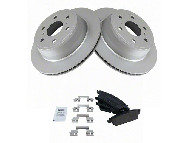 Semi-Metallic 6-Lug Brake Rotor and Pad Kit; Rear (07-13 Sierra 1500)