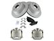 Semi-Metallic 6-Lug Brake Rotor, Pad and Caliper Kit; Rear (07-13 Sierra 1500)