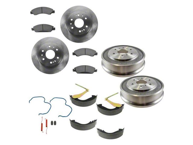 Semi-Metallic 6-Lug Brake Rotor and Pad Kit; Rear (07-08 Sierra 1500)