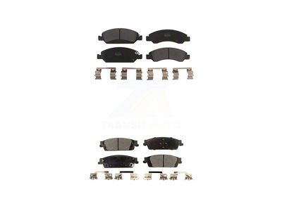 Semi-Metallic Brake Pads; Front and Rear (14-18 Sierra 1500)