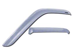 Snap-Inz In-Channel Sidewind Deflectors; Front and Rear; Chrome (19-24 Sierra 1500 Crew Cab)