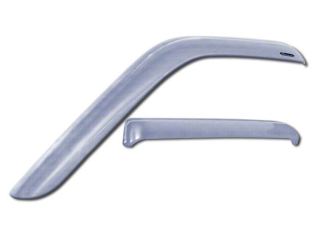 Tape-Onz Sidewind Deflectors; Front and Rear; Chrome (07-13 Sierra 1500 Extended Cab)