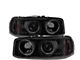 Signature Series CCFL Halo Projector Headlights; Black Housing; Smoked Lens (99-06 Sierra 1500)