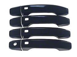 Chrome Delete Smart Key Door Handle Covers; Gloss Black (14-18 Sierra 1500 Double Cab, Crew Cab)