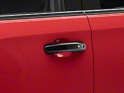Chrome Delete Smart Key Door Handle Covers; Gloss Black (19-24 Sierra 1500)