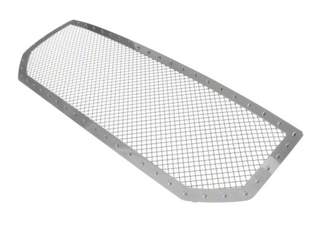 Stainless Steel Rivet Upper Grille Insert; Chrome (16-18 Sierra 1500)