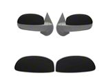 Standard Mirror Covers; Matte Black (07-13 Sierra 1500)