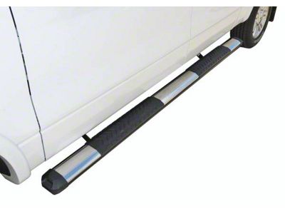 STX400 Running Boards; Stainless Steel (19-24 Sierra 1500 Double Cab)