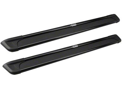 Sure-Grip Running Boards; Black Aluminum (14-18 Sierra 1500 Double Cab)