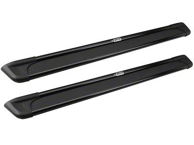 Sure-Grip Running Boards; Black Aluminum (19-24 Sierra 1500 Double Cab)