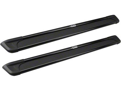 Sure-Grip Running Boards without Mounting Kit; Black Aluminum (99-24 Sierra 1500 Extended/Double Cab)