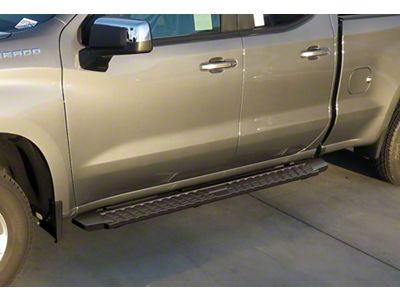 T-Style Running Boards; Black (19-24 Sierra 1500 Double Cab)