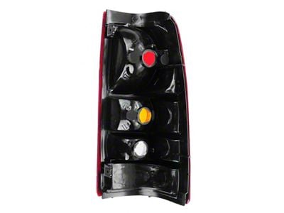 Tail Light; Chrome Housing; Red Clear Lens; Driver Side (99-03 Sierra 1500)